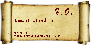 Hampel Olivér névjegykártya